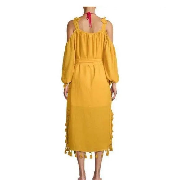 Red Carter Lightweight Jasmine Belted Maxi Dress with Tassels - Picture 4 of 10